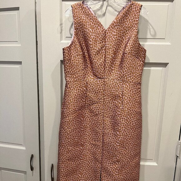 Kate Spade Floral Leopard Jacquard Midi Sheath Dress Size 12 - Picture 7 of 9